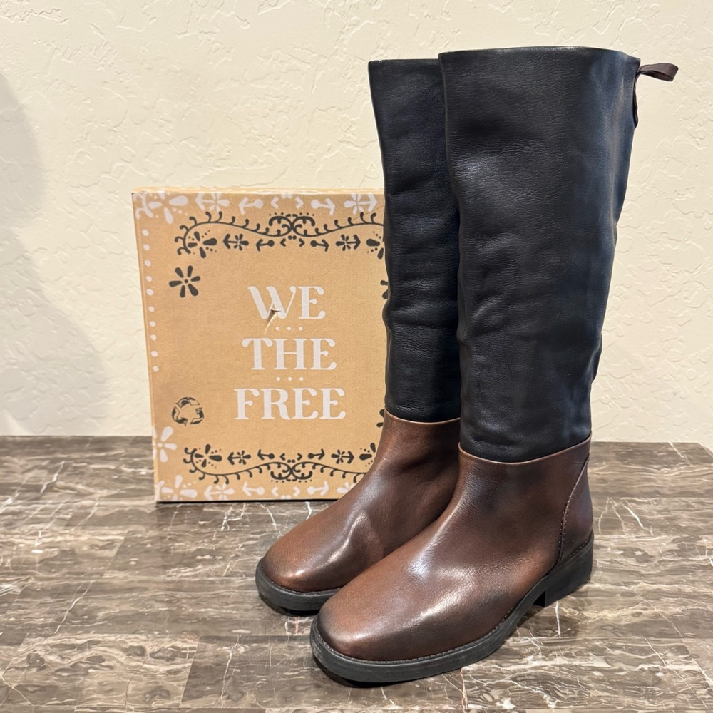 NEW We The Free Townes Fold Down Leather Boots